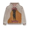 s-boxton-hood Felpa con cappuccio con stampa e borchie