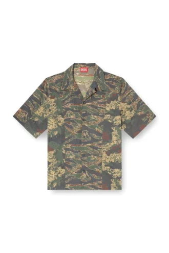 s-brack-epbw Camicia con stampe mimetiche miste