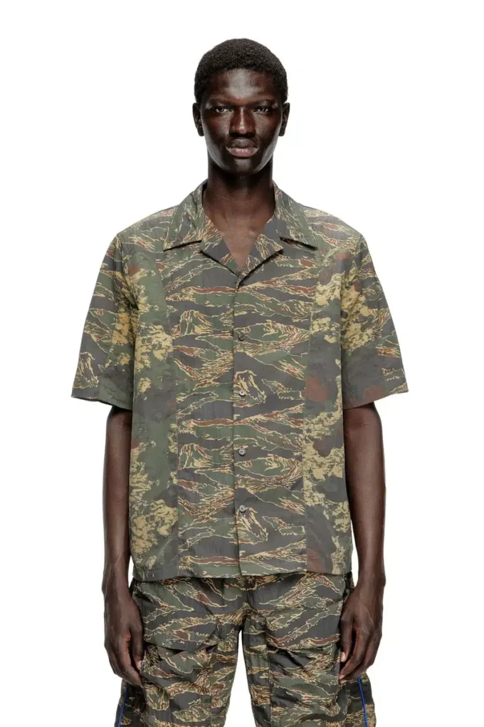 s-brack-epbw Camicia con stampe mimetiche miste s-brack-epbw Camicia con stampe mimetiche miste