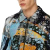 s-corn-peel Camicia effetto consumato con stampe cinematografiche s-corn-peel Camicia effetto consumato con stampe cinematografiche