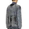 s-corr Felpa con zip in pied-de-poule devoré s-corr Felpa con zip in pied-de-poule devoré