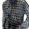 s-corr Felpa con zip in pied-de-poule devoré s-corr Felpa con zip in pied-de-poule devoré