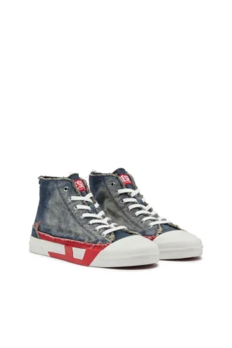 s-d-verse mid ii D-Verse-Sneakers alte in denim con logo D