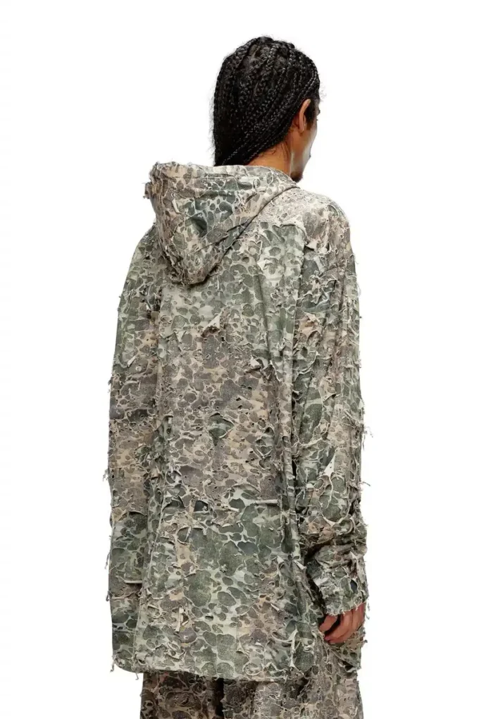 s-dewny-hood-hockk Camicia mimetica con finitura distrutta s-dewny-hood-hockk Camicia mimetica con finitura distrutta