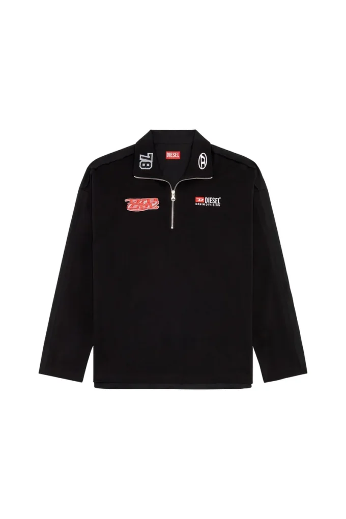 s-gander-r Camicia con mezza zip in jersey e popeline s-gander-r Camicia con mezza zip in jersey e popeline