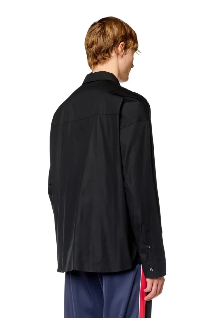 s-gander-r Camicia con mezza zip in jersey e popeline s-gander-r Camicia con mezza zip in jersey e popeline