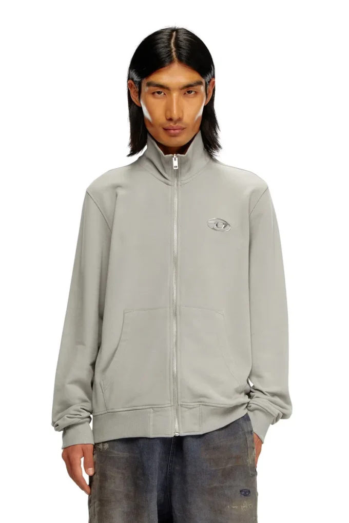 s-ginni-zip-od Felpa con zip e logo metallico