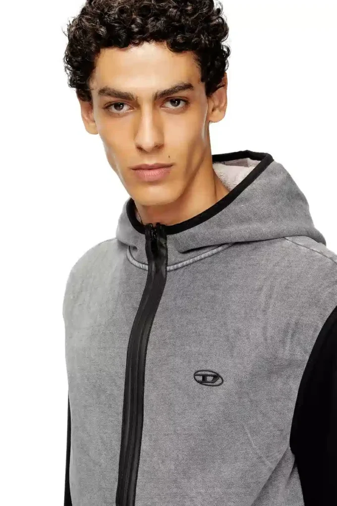 s-haky-new Felpa con cappuccio senza maniche e zip