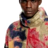 s-luke Giacca in pile teddy con motivo graffiti