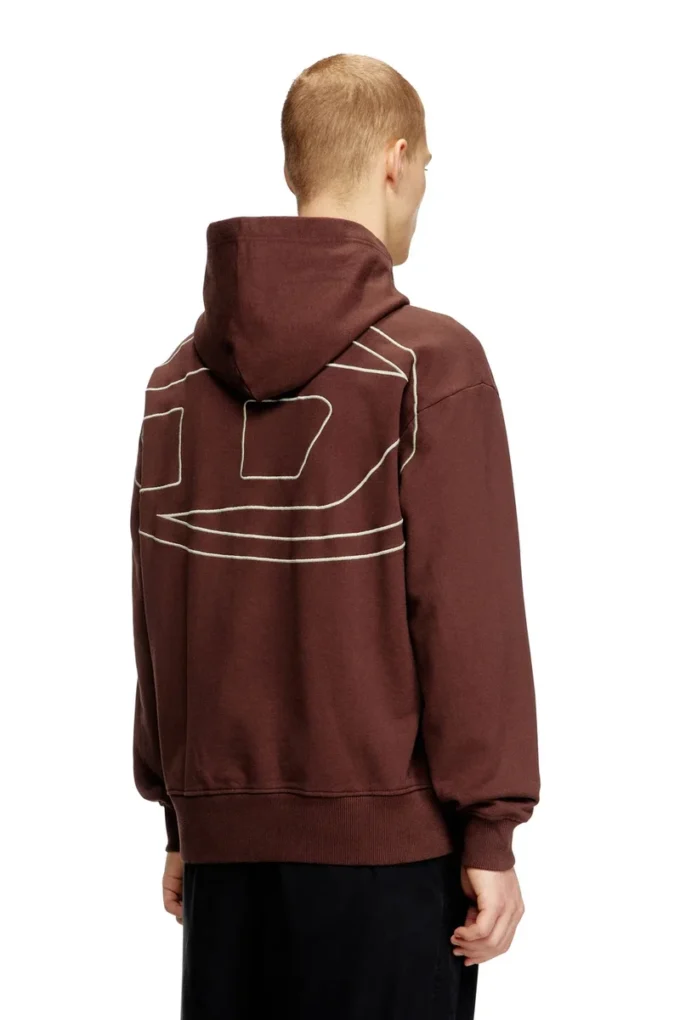 s-macs-hood-megoval-d Felpa con cappuccio con logo ricamato