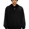 s-macs-hood-od Felpa con cappuccio con logo metallico