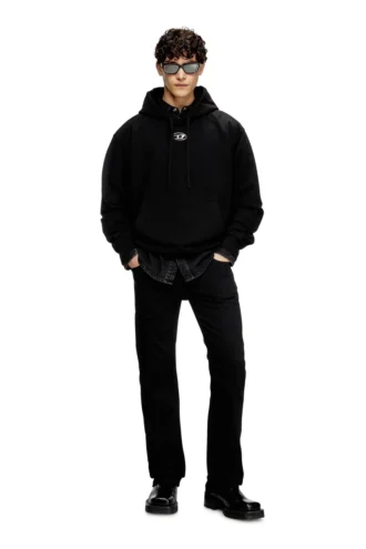 s-macs-hood-od Felpa oversize con cappuccio e logo metallico