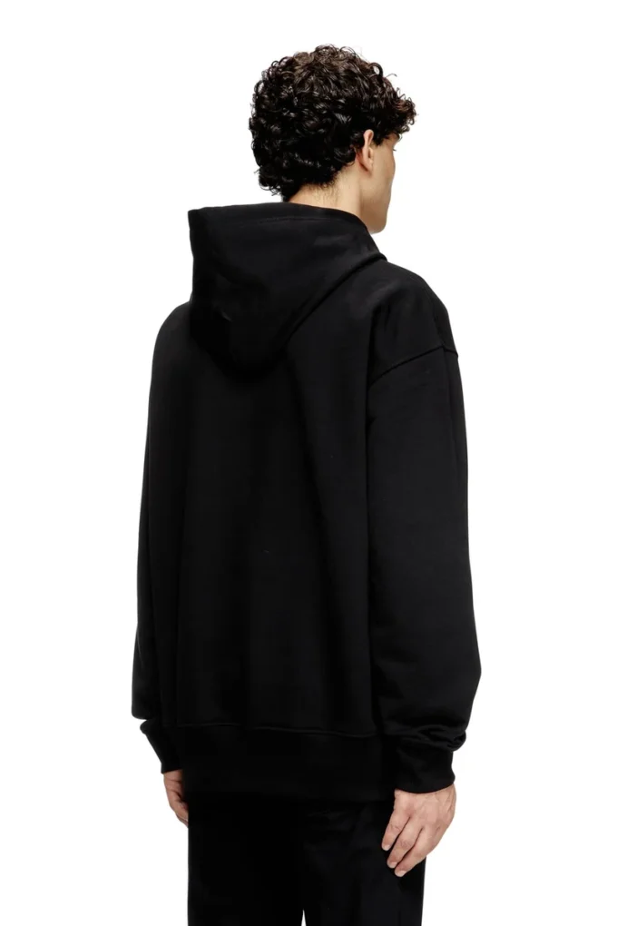 s-macs-hood-od Felpa oversize con cappuccio e logo metallico
