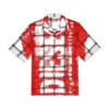 s-nabil Camicia da bowling a quadri con logo sbiadito s-nabil Camicia da bowling a quadri con logo sbiadito