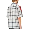 s-nabil Camicia da bowling a quadri con logo sbiadito s-nabil Camicia da bowling a quadri con logo sbiadito