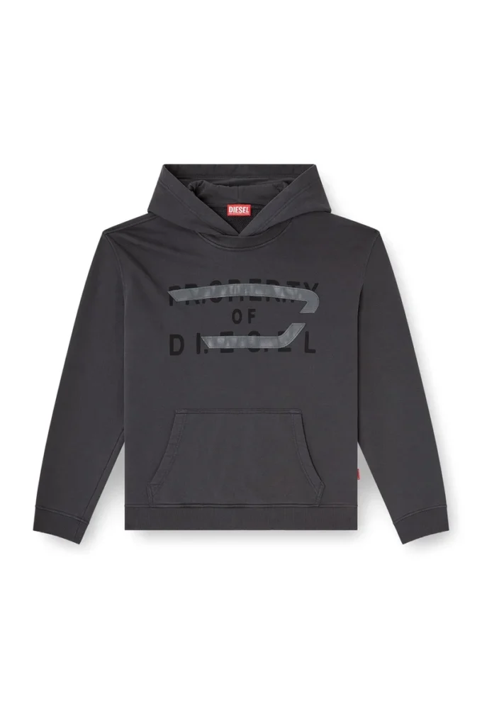 s-norman-hood Felpa con cappuccio in cotone con applicazione D