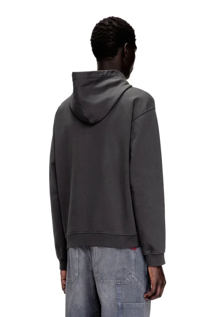 s-norman-hood Felpa con cappuccio in cotone con applicazione D