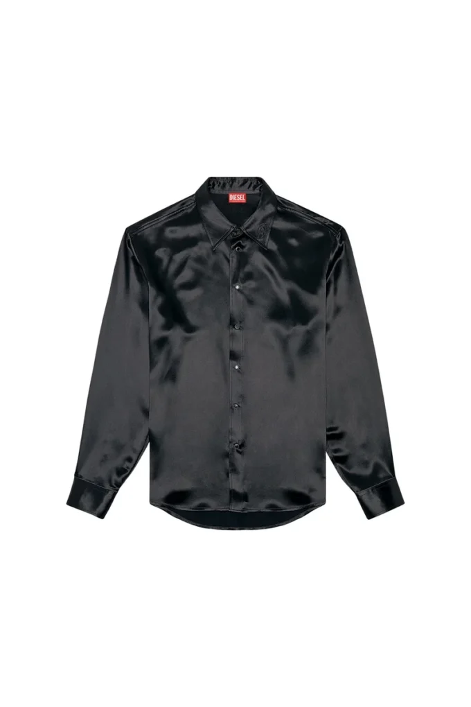 s-ricco Camicia in raso con colletto ricamato con logo s-ricco Camicia in raso con colletto ricamato con logo