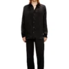 s-simply-ajfu Camicia in cupro con logo ricamato s-simply-ajfu Camicia in cupro con logo ricamato