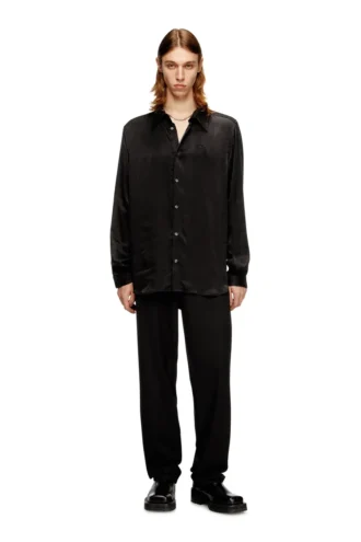 s-simply-ajfu Camicia in cupro con logo ricamato