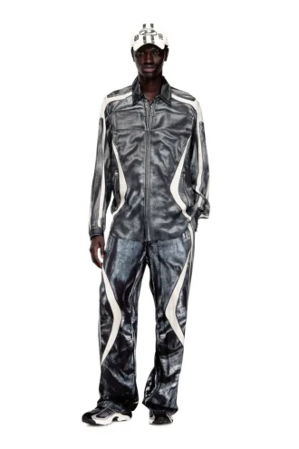 s-simply-bmcz Camicia in viscosa stampata con chiusura frontale con zip