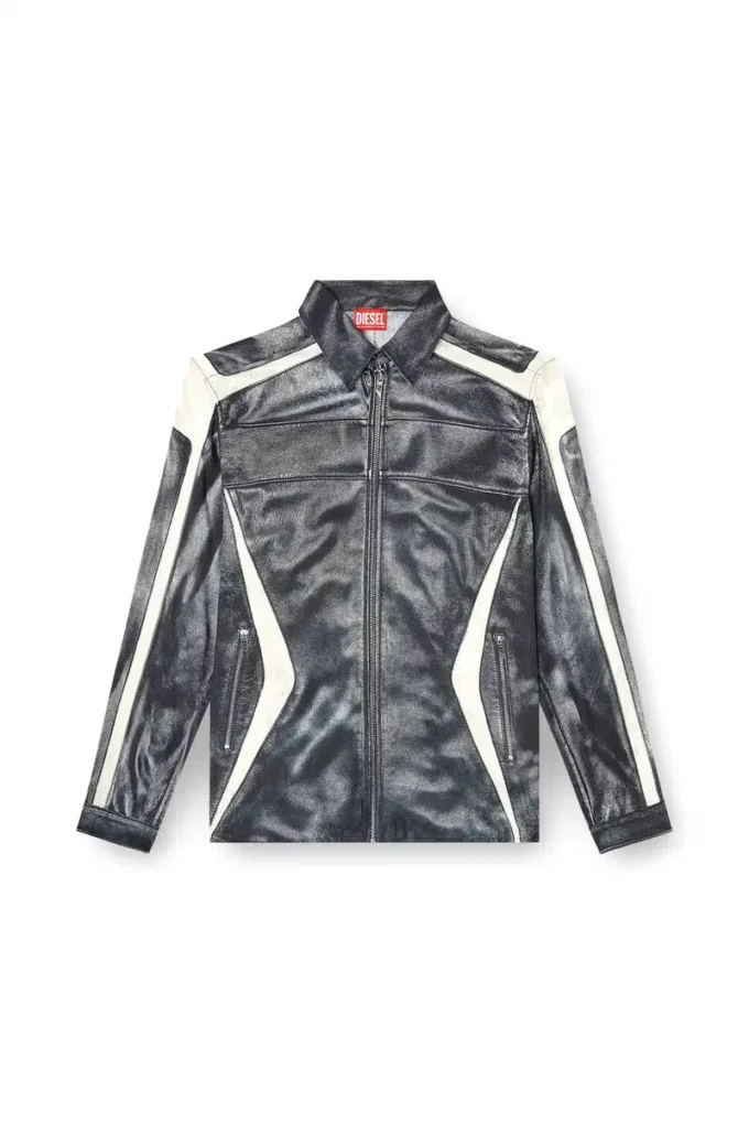 s-simply-bmcz Camicia in viscosa stampata con chiusura frontale con zip