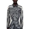 s-simply-bmcz Camicia in viscosa stampata con chiusura frontale con zip
