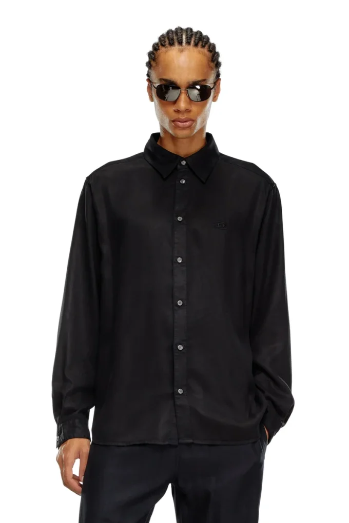 s-simply-c Camicia fluida con ricamo logo s-simply-c Camicia fluida con ricamo logo