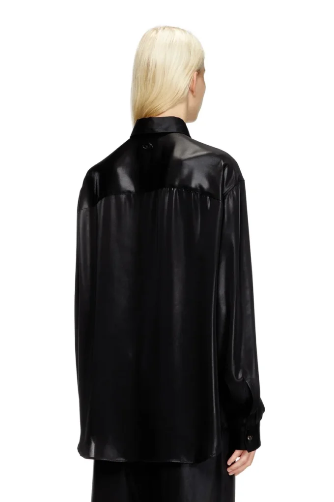 s-simply-c-wn-q1 Camicia fluida in tessuto laminato s-simply-c-wn-q1 Camicia fluida in tessuto laminato