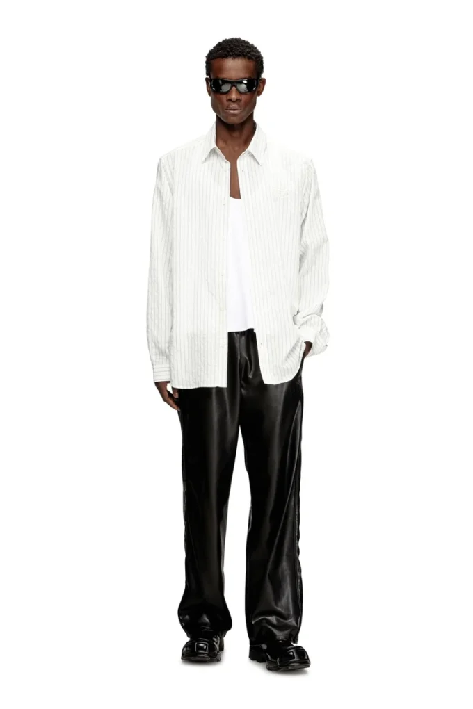 s-simply-gsbg Camicia in misto lana con ricamo ovale D s-simply-gsbg Camicia in misto lana con ricamo ovale D