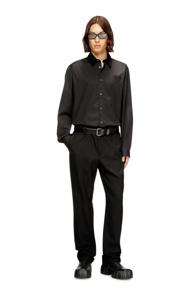 s-simply-gsbh Camicia in popeline elasticizzato con ricamo