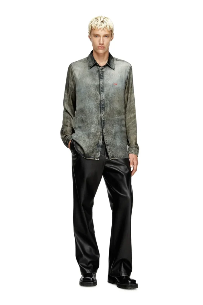 s-simply-lkct Camicia in viscosa effetto denim
