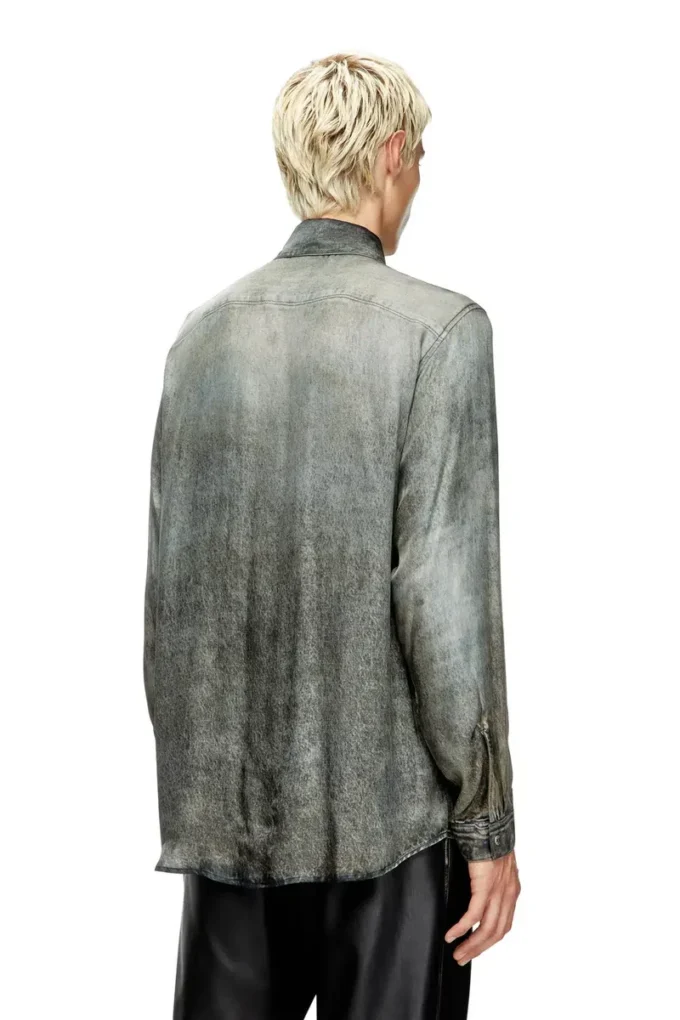 s-simply-lkct Camicia in viscosa effetto denim