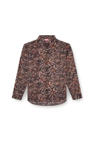 s-simply-spider-pjbk Camicia in lyocell con stampa all-over