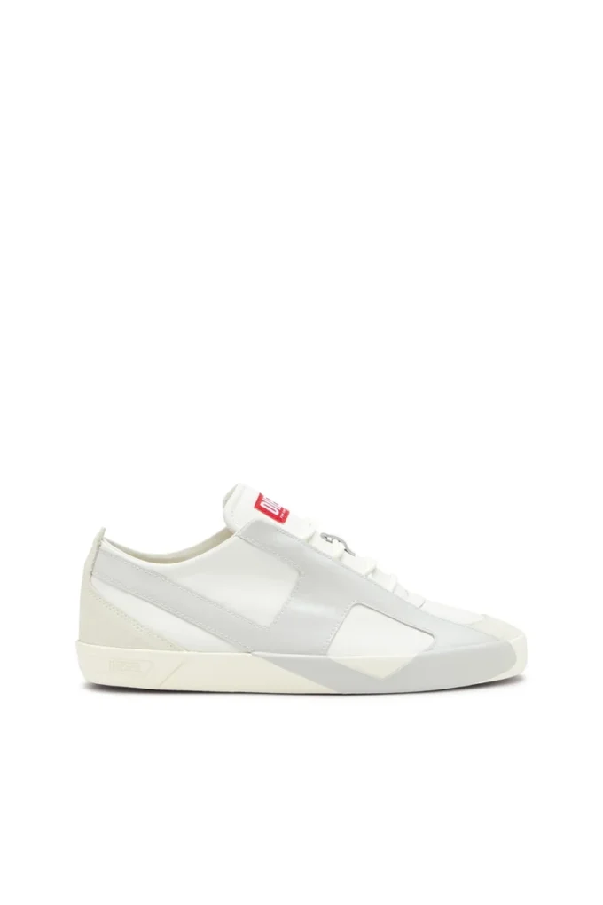s-slante-d low S-Slante-D-Sneakers in pelle scamosciata e pelle con logo D
