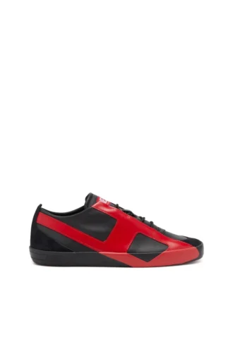 s-slante-d low S-Slante-D-Sneakers in pelle scamosciata e pelle con logo D