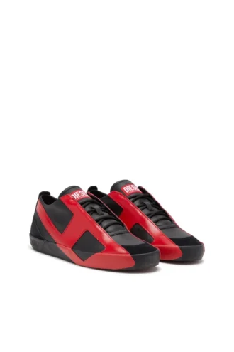s-slante-d low S-Slante-D-Sneakers in pelle scamosciata e pelle con logo D