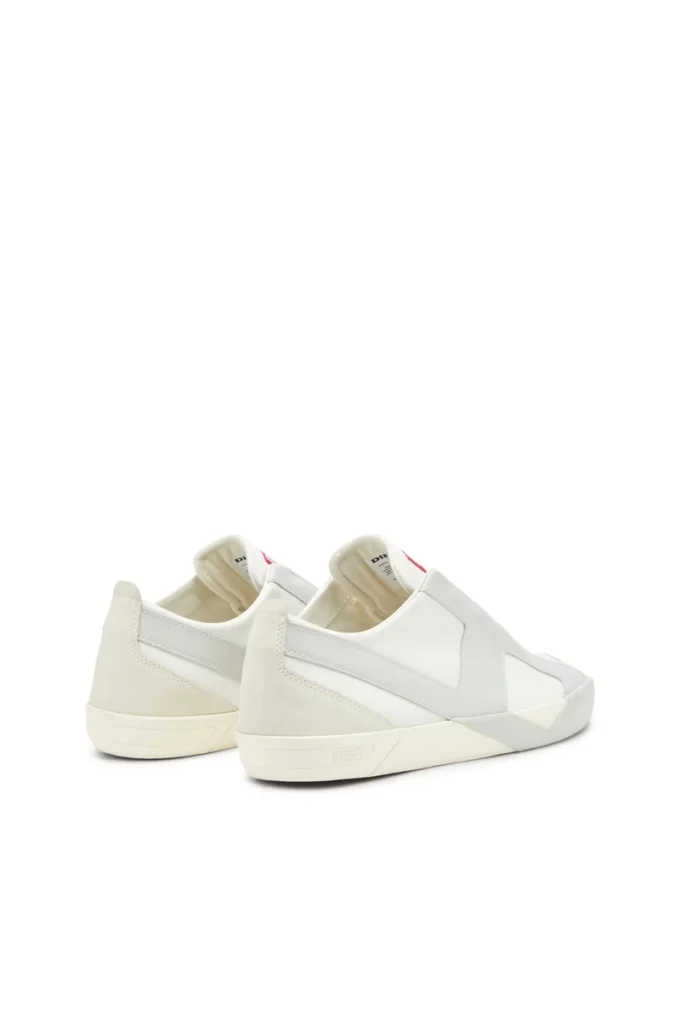 s-slante-d low S-Slante-D-Sneakers in pelle scamosciata e pelle con logo D