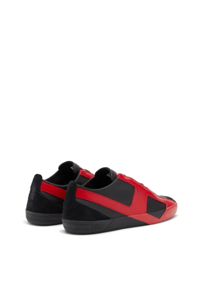 s-slante-d low S-Slante-D-Sneakers in pelle scamosciata e pelle con logo D