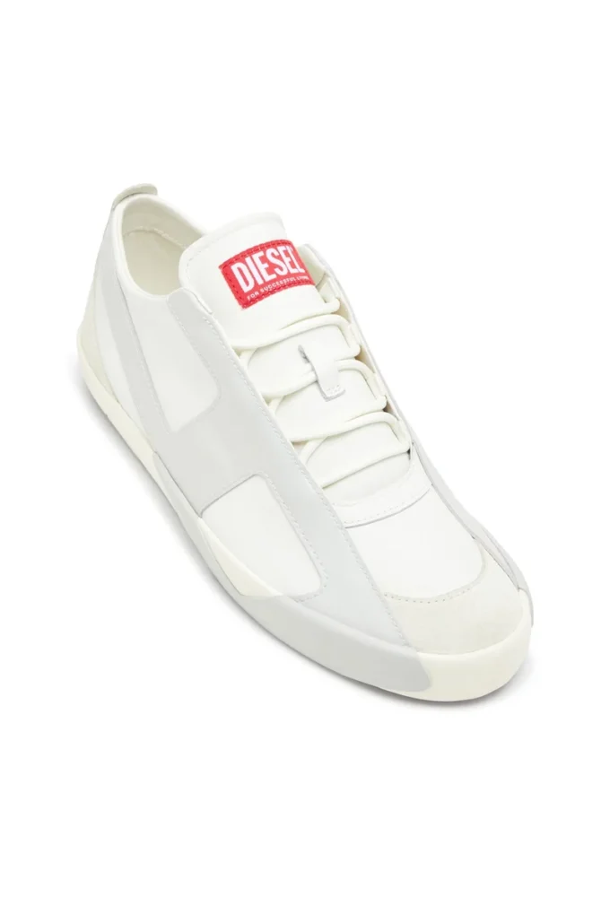 s-slante-d low S-Slante-D-Sneakers in pelle scamosciata e pelle con logo D