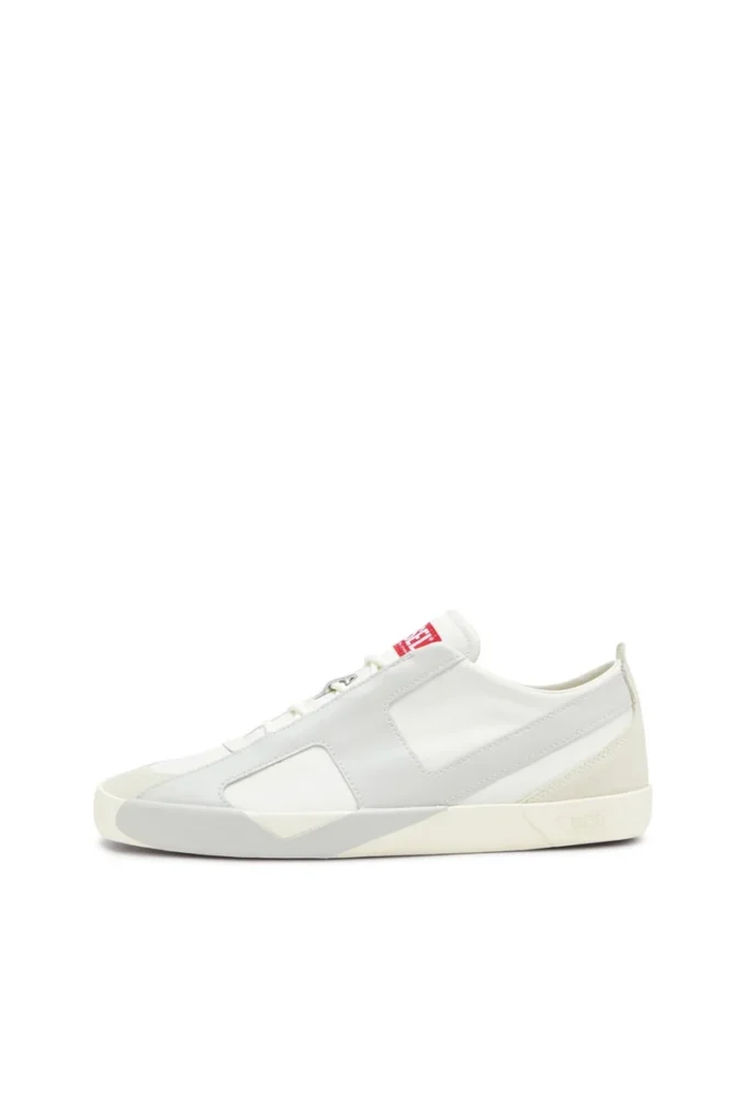 s-slante-d low S-Slante-D-Sneakers in pelle scamosciata e pelle con logo D