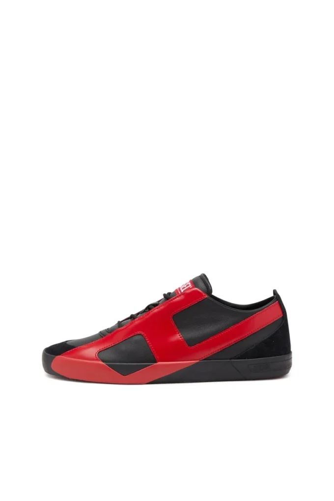 s-slante-d low S-Slante-D-Sneakers in pelle scamosciata e pelle con logo D