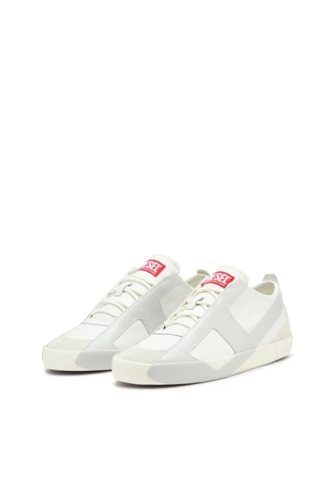 s-slante-d low S-Slante-D-Sneakers in pelle scamosciata e pelle con logo D