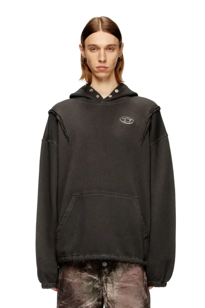 s-thug-hoodie Felpa con cappuccio con effetto slavato s-thug-hoodie Felpa con cappuccio con effetto slavato