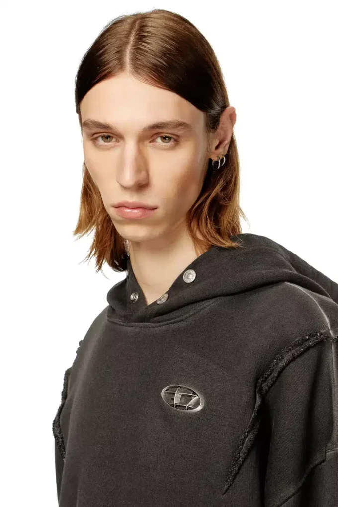 s-thug-hoodie Felpa con cappuccio con effetto slavato s-thug-hoodie Felpa con cappuccio con effetto slavato