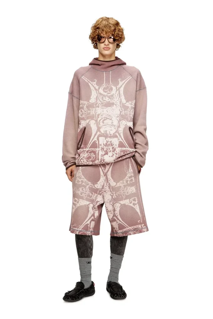 s-waf-hood-new Felpa con cappuccio effetto waffle slavato con stampa grafica