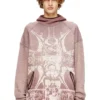 s-waf-hood-new Felpa con cappuccio effetto waffle slavato con stampa grafica