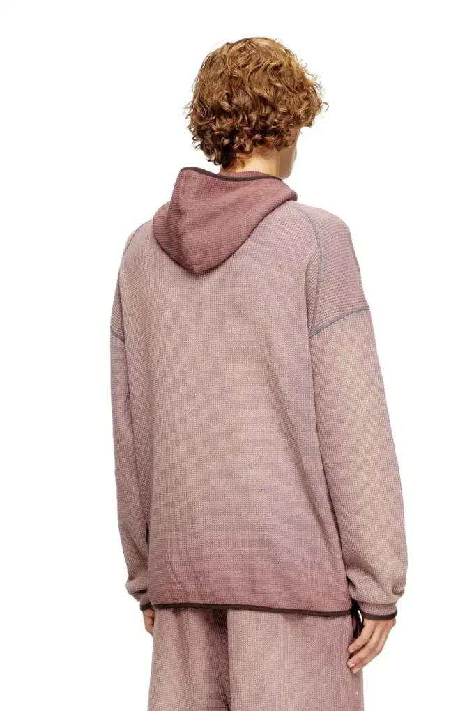 s-waf-hood-new Felpa con cappuccio effetto waffle slavato con stampa grafica
