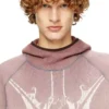 s-waf-hood-new Felpa con cappuccio effetto waffle slavato con stampa grafica