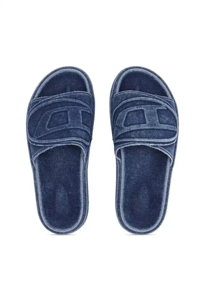 sa-slide d oval Ciabatte Sa-Slide D-Denim con cinturino goffrato sa-slide d oval Ciabatte Sa-Slide D-Denim con cinturino goffrato